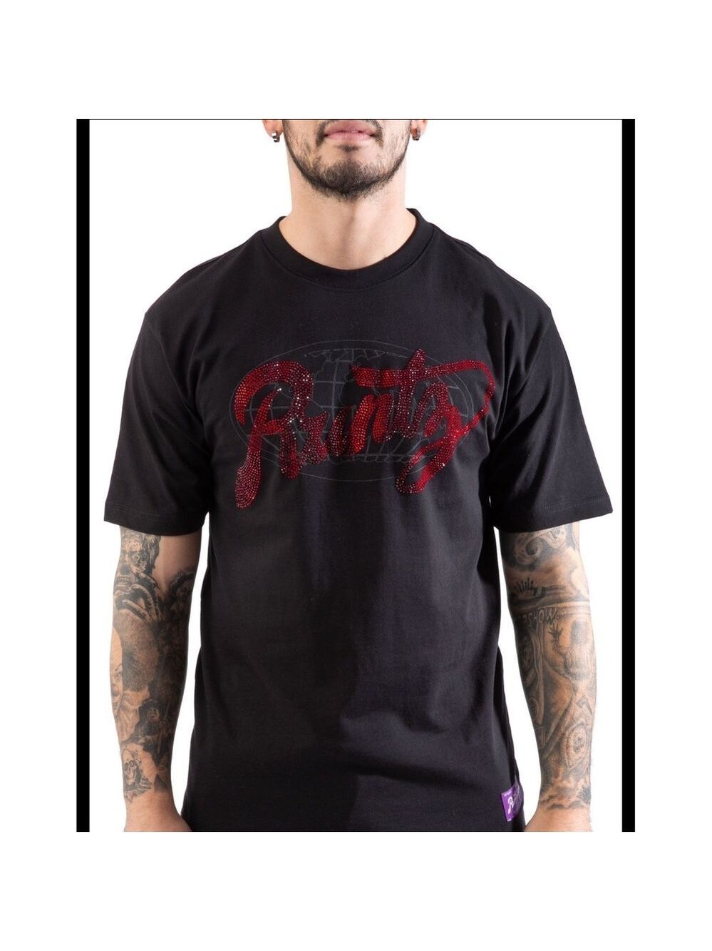 NWT Black Rock the Runtz Bedazzled Stones Script, 100 % Cotton Tee, Small Size